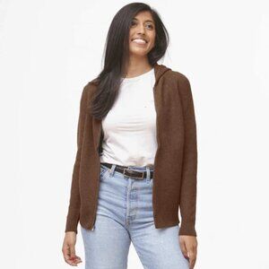 Oliver Charles $375 XXL Winter Full Zip Hoodie - Natural Brown